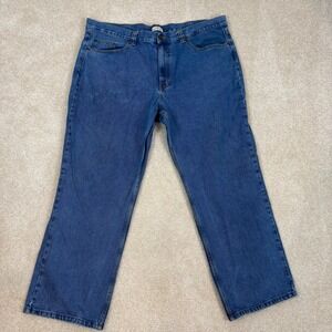 Blue Mountain Mens Jeans Size 44x32 Blue Cotton‎ Straight Leg Casual Work Pants